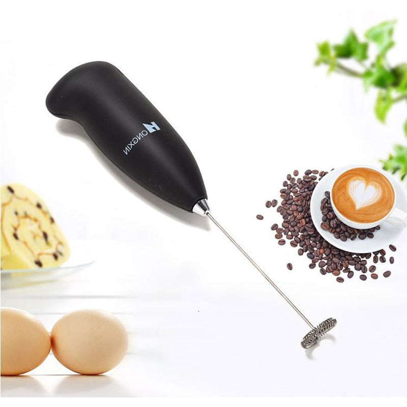 Mini Electric Milk Frother Whisk Egg Beater Handheld Coffee