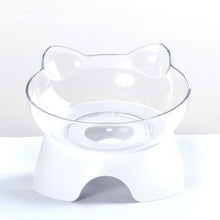 Load image into Gallery viewer, Haustier Katze Schüssel Dual-use-Transparent Schalen Schützen Halswirbel Tilt Mund Trinken Wasser Lebensmittel Lagerung Schüssel Für Hunde katzen
