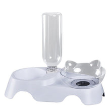 Load image into Gallery viewer, Haustier Katze Schüssel Dual-use-Transparent Schalen Schützen Halswirbel Tilt Mund Trinken Wasser Lebensmittel Lagerung Schüssel Für Hunde katzen
