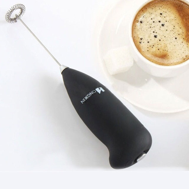 Electric Milk Frother Handheld Egg Beater Foamer Coffee Maker